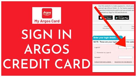 argos credit card website.